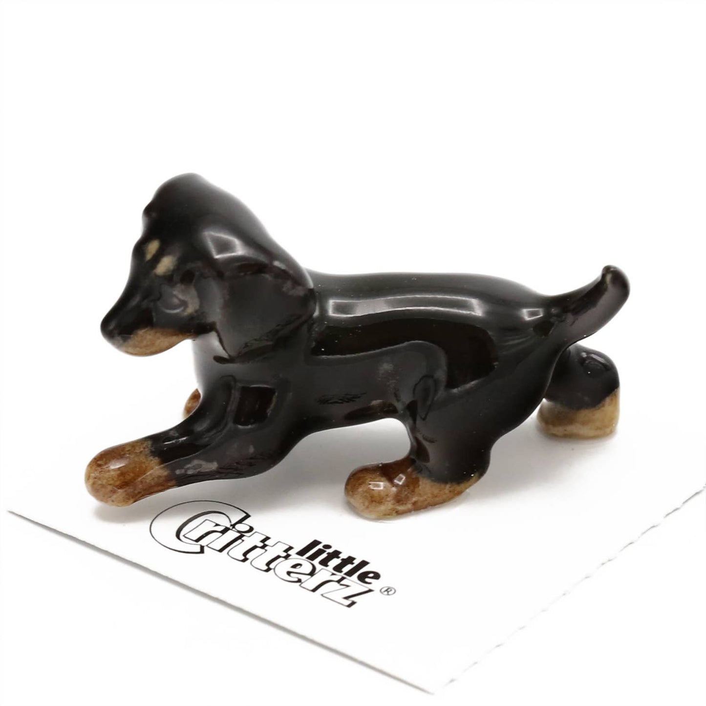 Little Critterz - Caboose Dachshund Porcelain Miniature