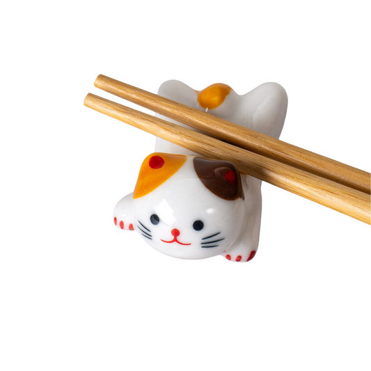 Cat Chopsticks Rest 2"L White (12/288)