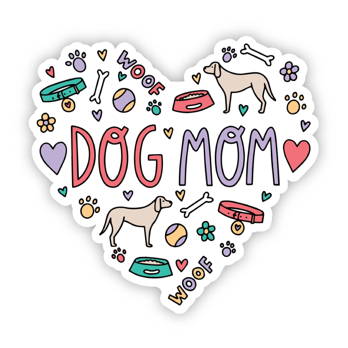 Big Moods - Dog Mom Heart Sticker