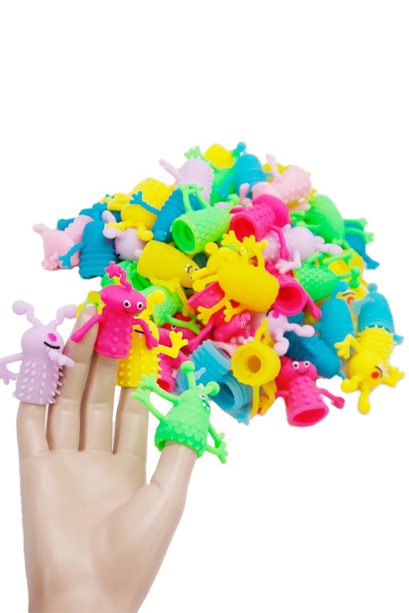 Mini Alien Monster Pretend Finger Puppets - 60 Pcs