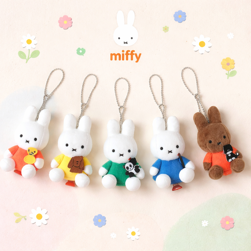 Limited Miffy Plush with lovely animal  Keychain Bag Charm