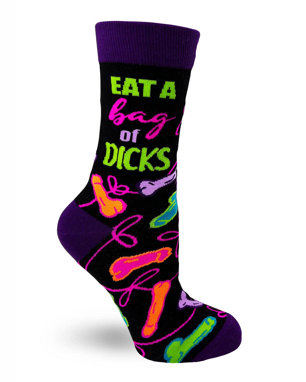 Eat a Bag of Dicks Sassy Women's Novelty Crew Socks