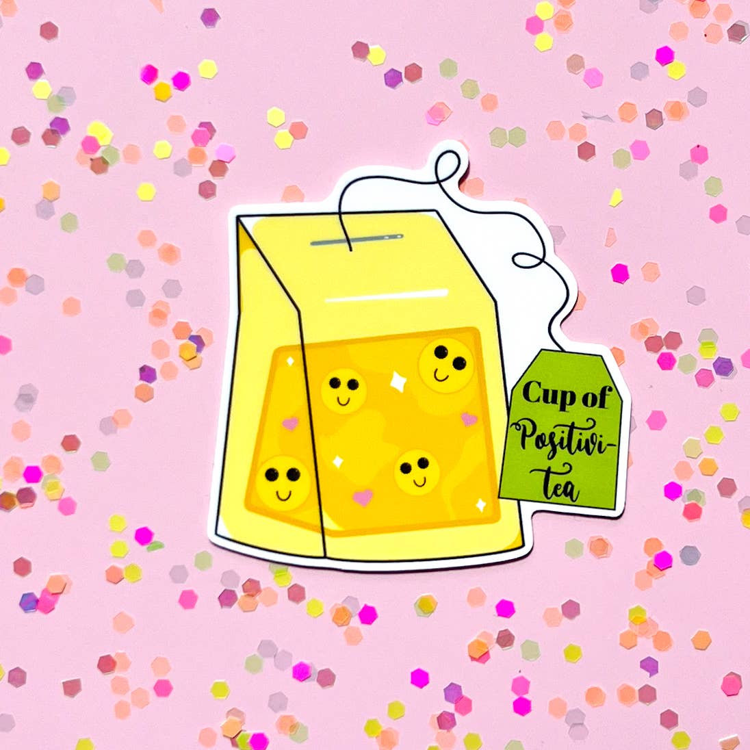 Cup of positivi-tea sticker