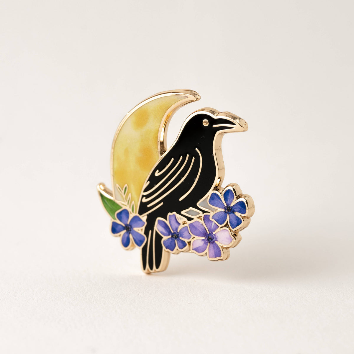 Black Raven Pin, Goth Gifts, Edgar Allan Poe, Halloween