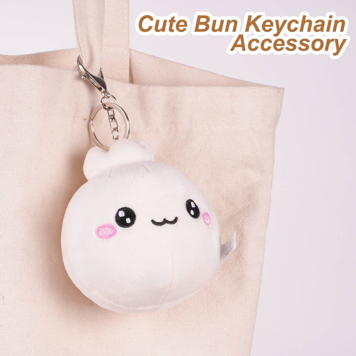 CapyFun - Dumpling Bao Dim Sum Plush Keychain Gift Stocking Stuffer